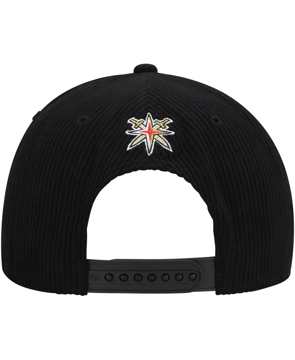 Shop 47 Brand Men's Black Vegas Golden Knights Crosstown Corduroy Hitch Adjustable Hat