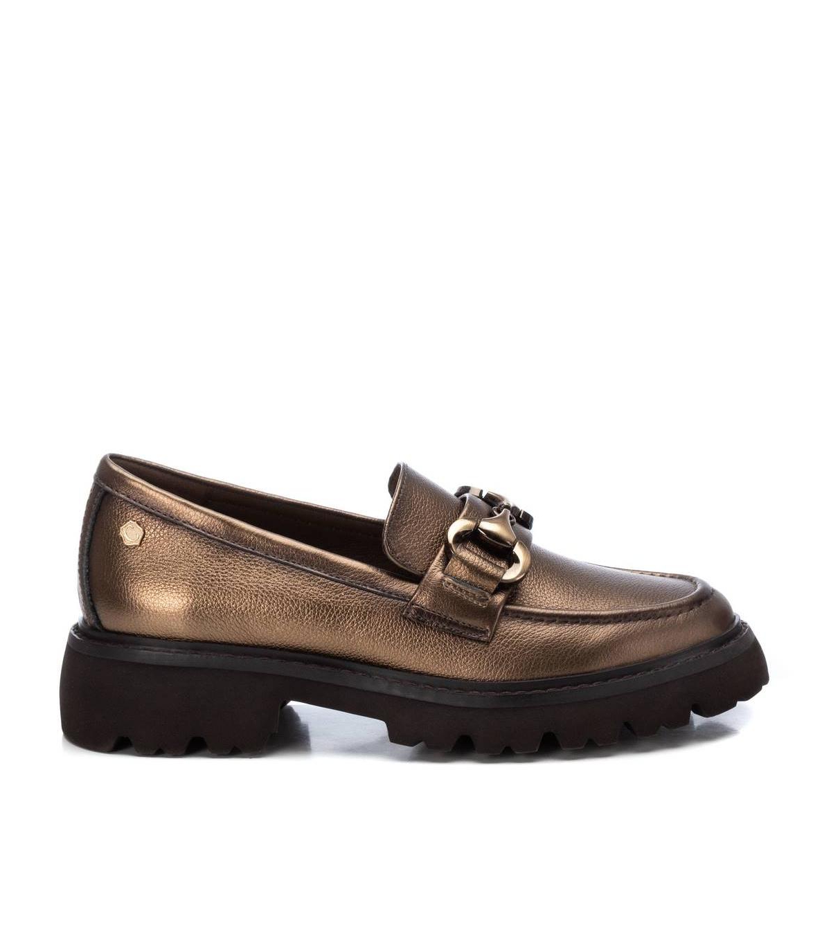 Carmela Leather Collection Women's Penny Loafers by Xti - Bronze