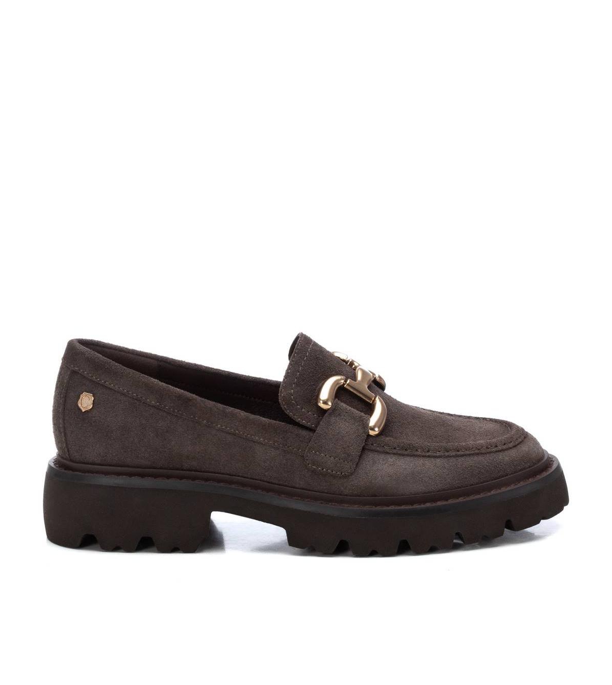 Carmela Leather Collection Women's Penny Loafers by Xti - Grey