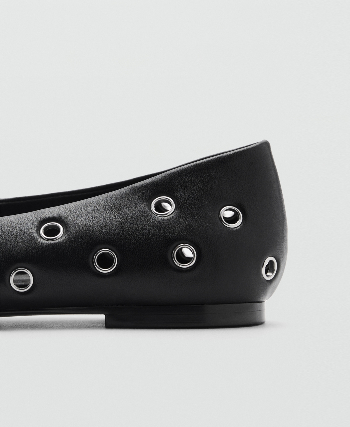 Mango Die-cut Ballerinas Black In Black