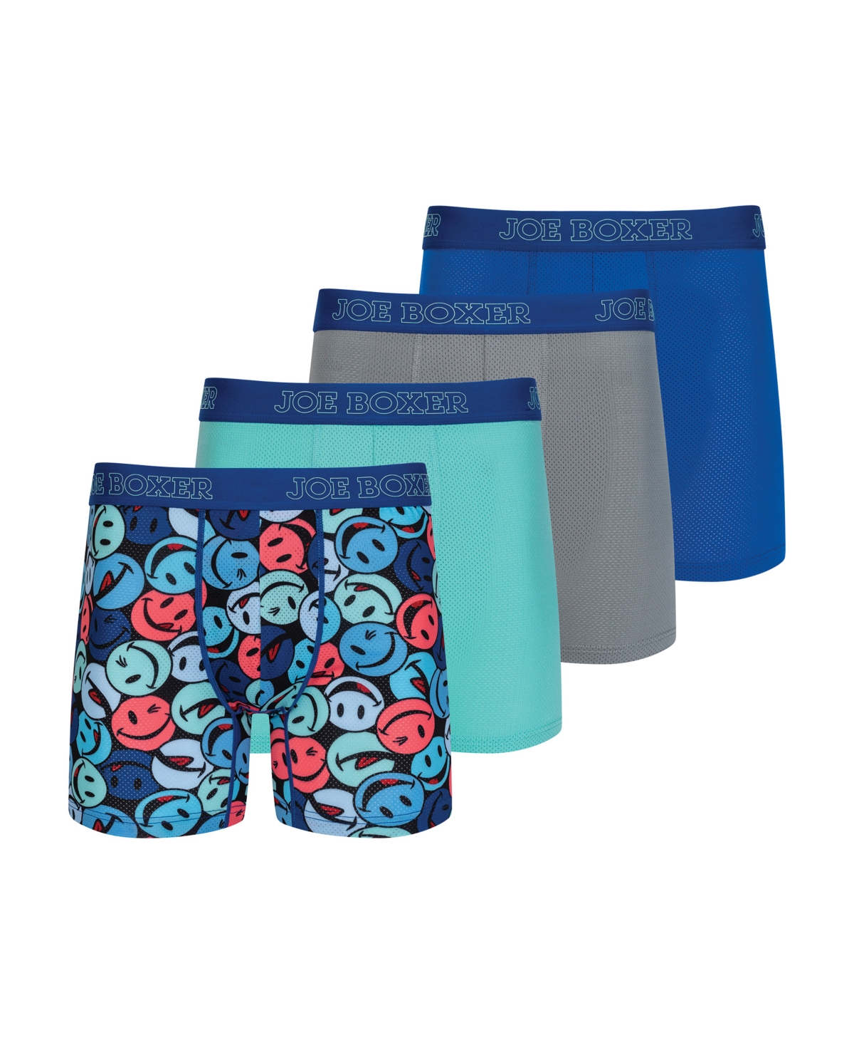 Men's 4-Pack Micro Mesh Boxer Brief - Blue multi icons