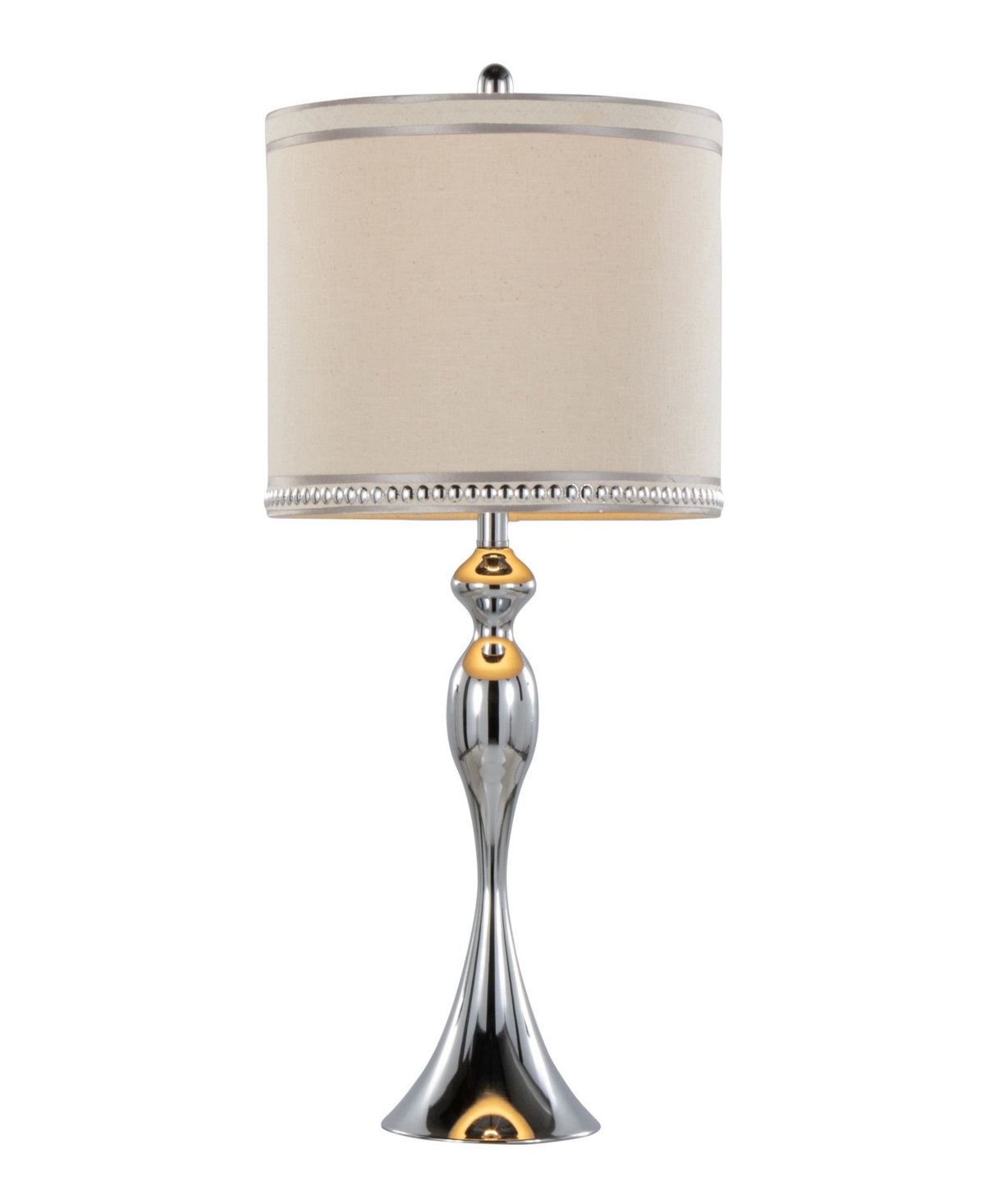 Lumisource Ashland 27" Metal Table Lamp, Set Of 2 In Silver,white