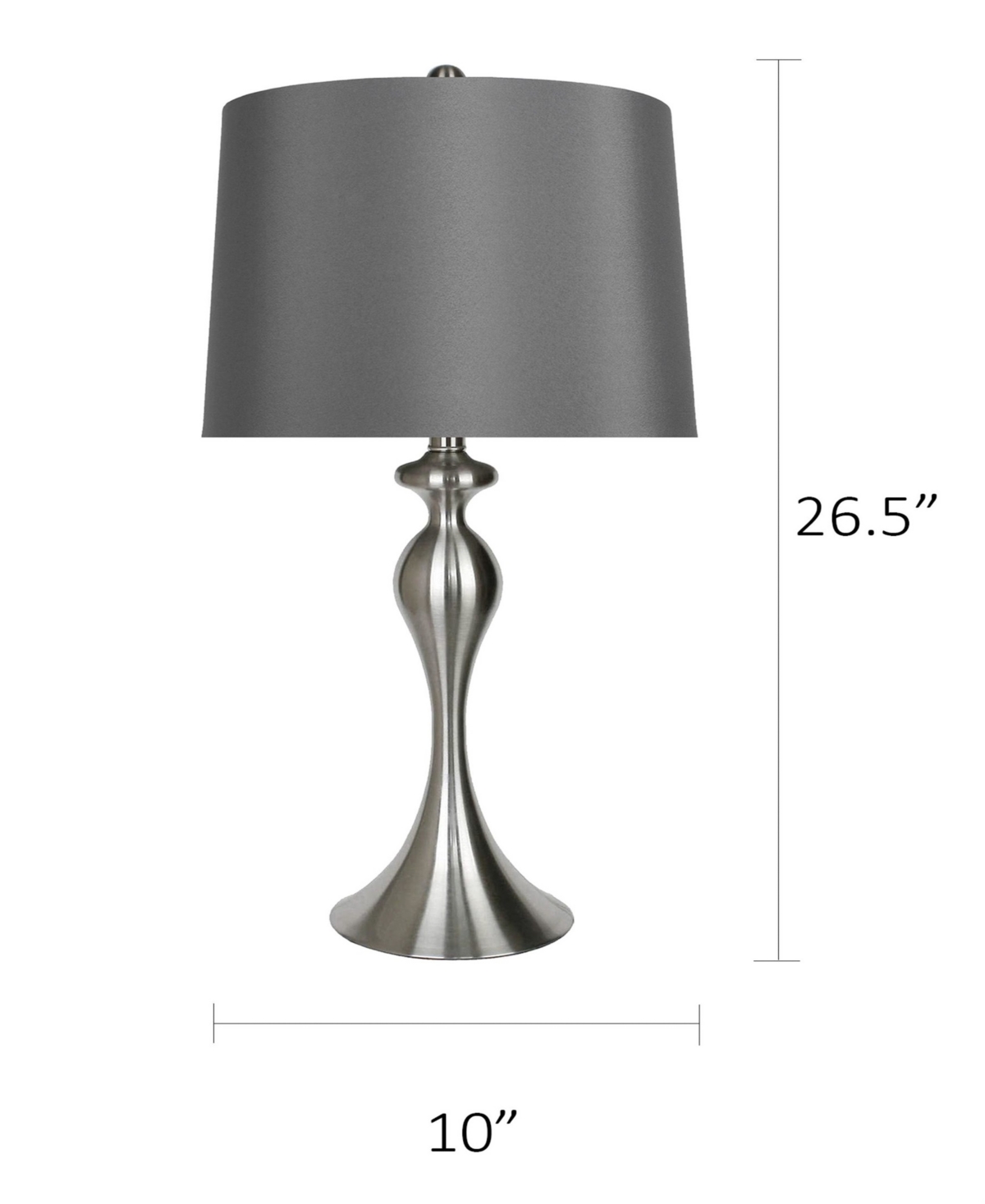 LUMISOURCE ASHLAND 27" METAL TABLE LAMP, SET OF 2 