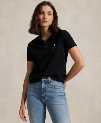 Women's Classic-Fit Mesh Polo Shirt