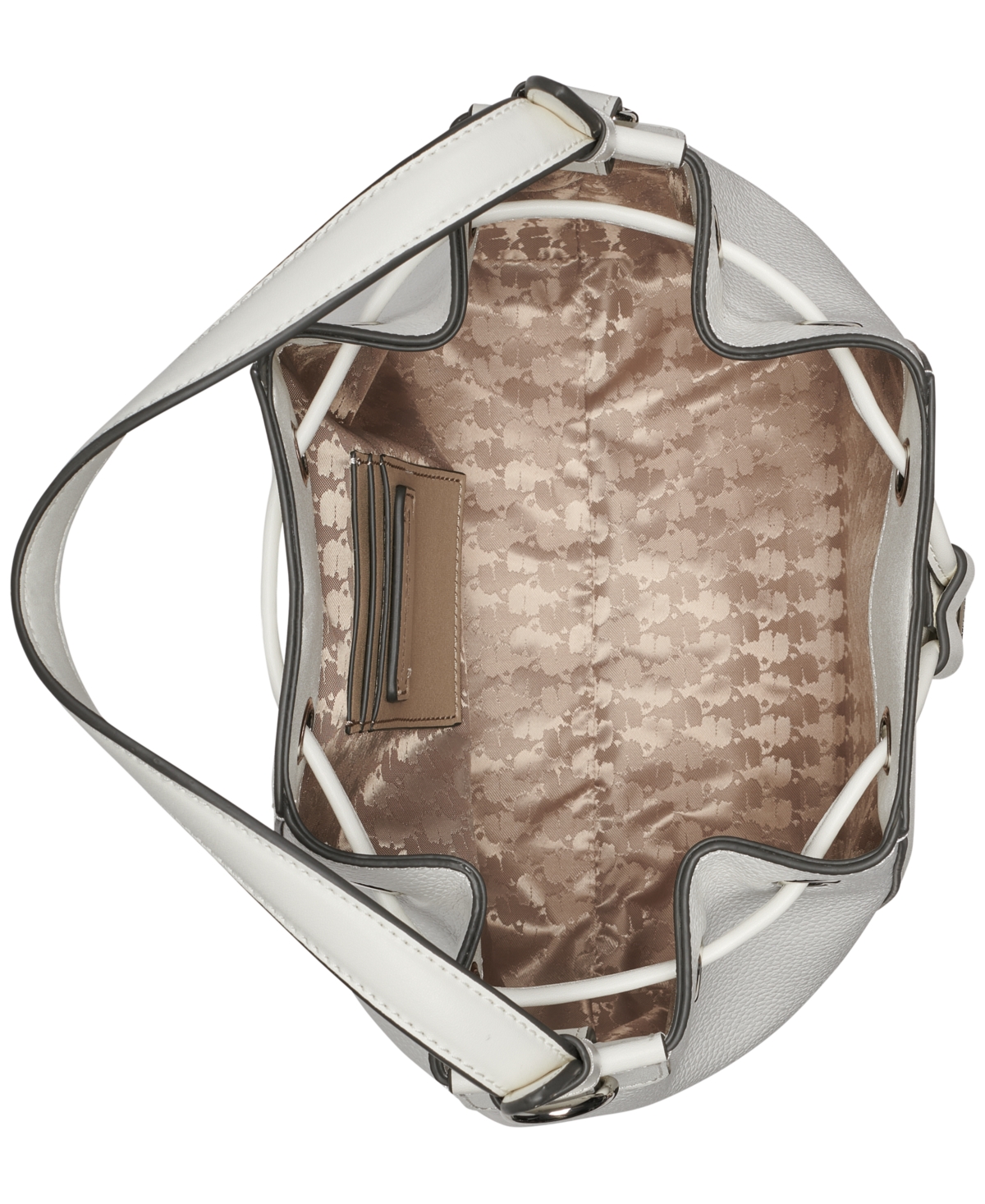 Karl Lagerfeld Adele Bucket Bag In White