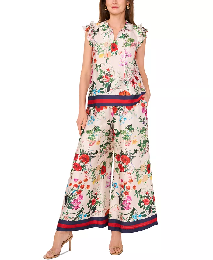 Women's Floral-Print Drawstring Wide-Leg Pants - thumbnail 4