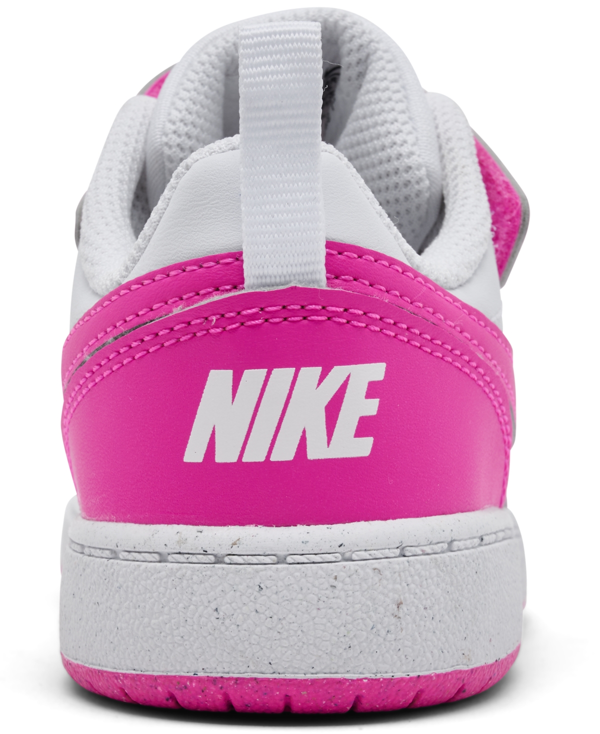Nike Toddler Girls Court Borough Low Recraft Fastening Strap Casual Sneakers From Finish Line In White,pink