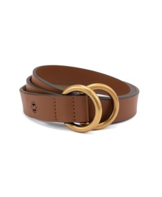 Michael Kors 25mm Double Ring Leather Belt - Macy's