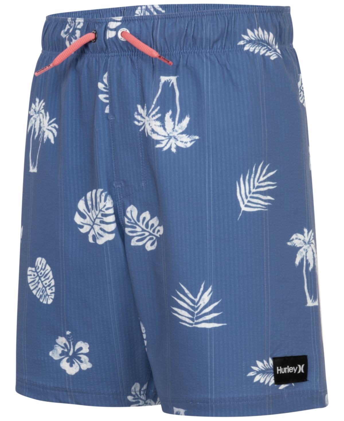 Shop Hurley Big Boys Palm-print Swim Trunks In Shoreline