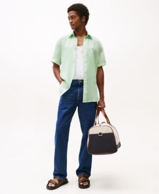 Men's Regular-Fit Linen Short-Sleeve Shirt