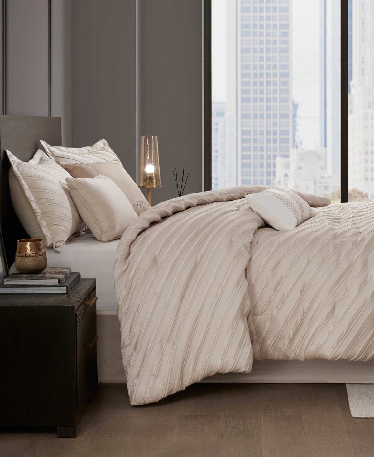 Madison Park Riva Jacquard 7-pc. Comforter Set, King In Beige