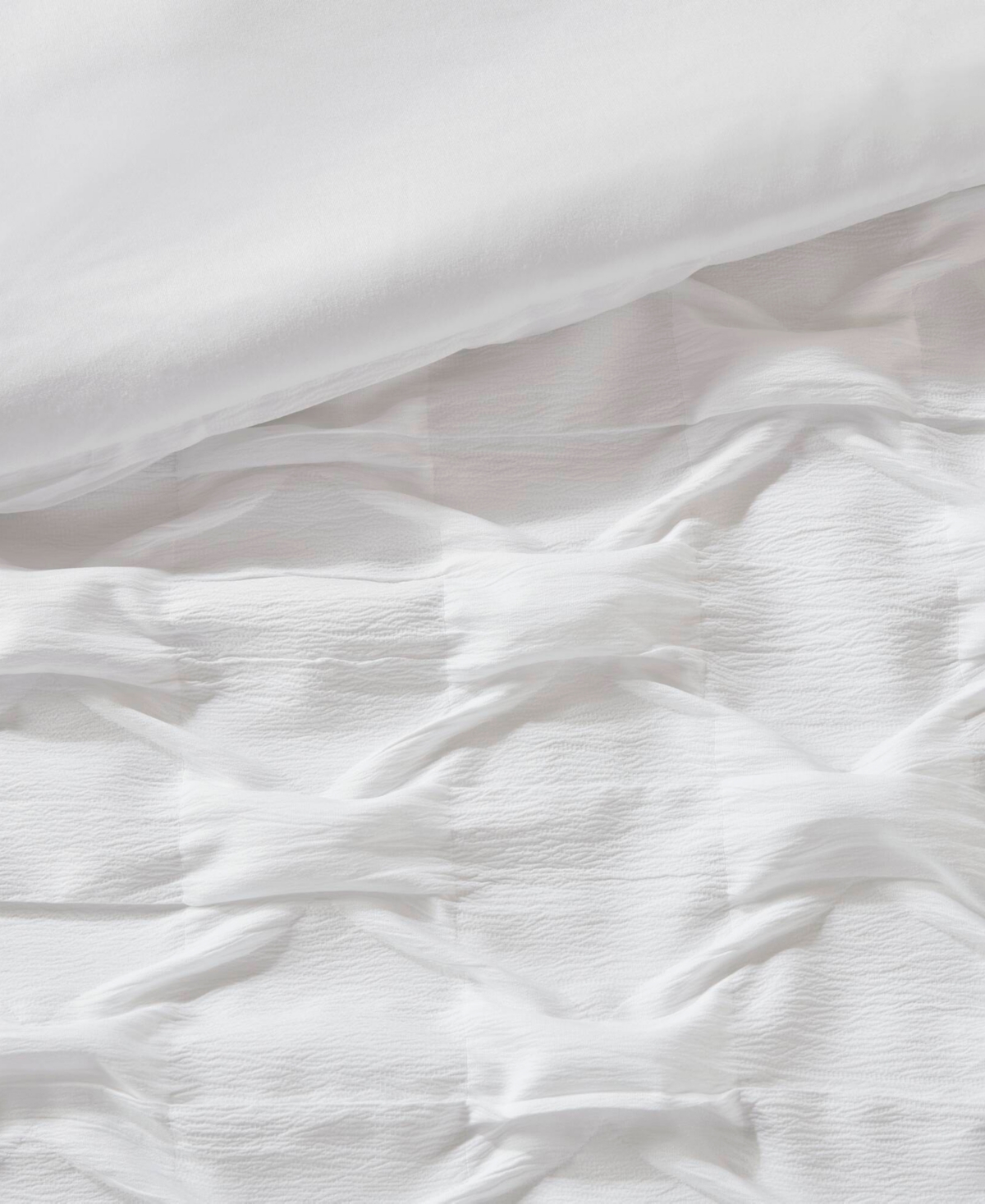 510 Design Bailey Diamond Pucker Woven 4-pc. Comforter Set, King/california King In White