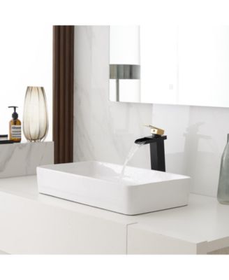 Single Hole Single Handle Bathroom Vessel Sink Faucet With