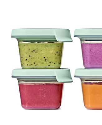 Tot Silicone 4-Pack Baby Blocks Food Storage Containers