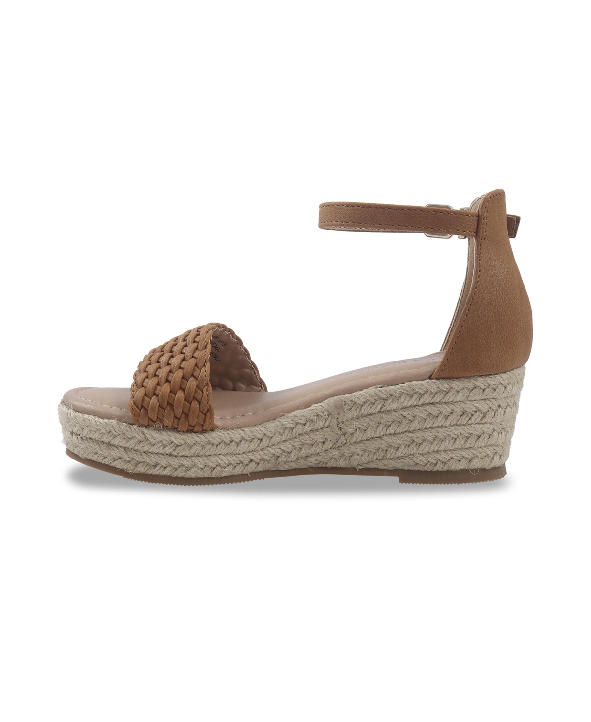 Marc Fisher Toddler And Big Girls Marren Web Wedge Shoe In Cognac