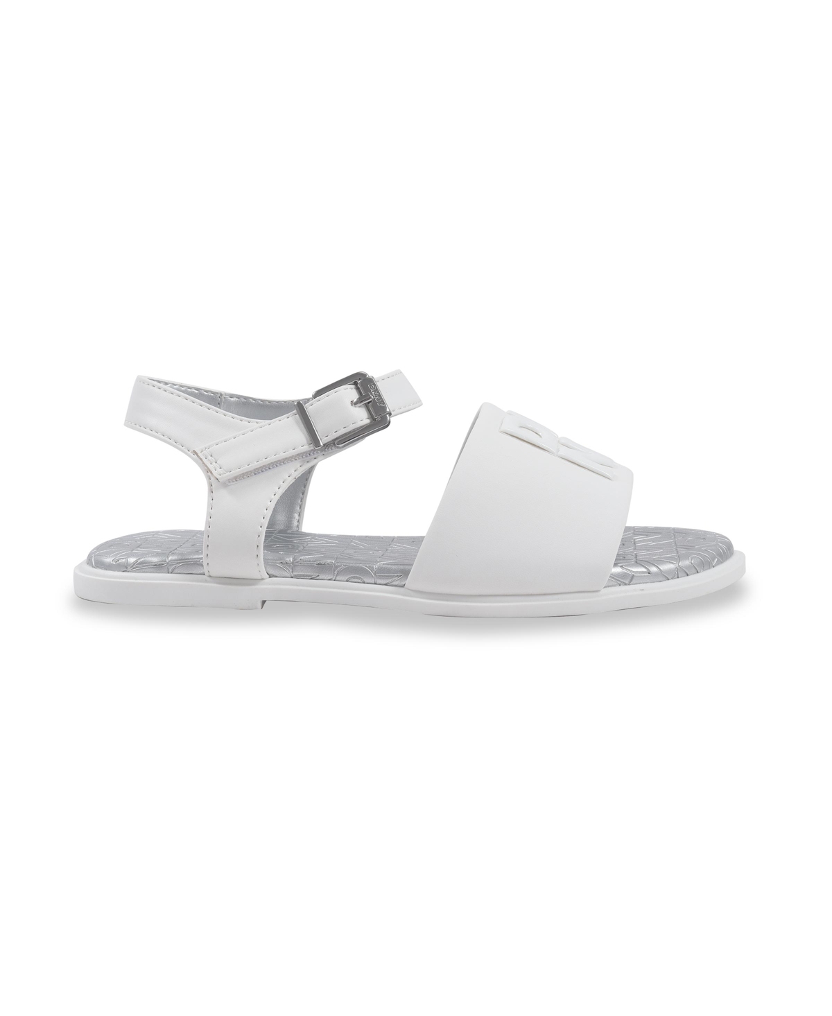 Dkny Little And Big Girls Val Alexandria Sandal In White