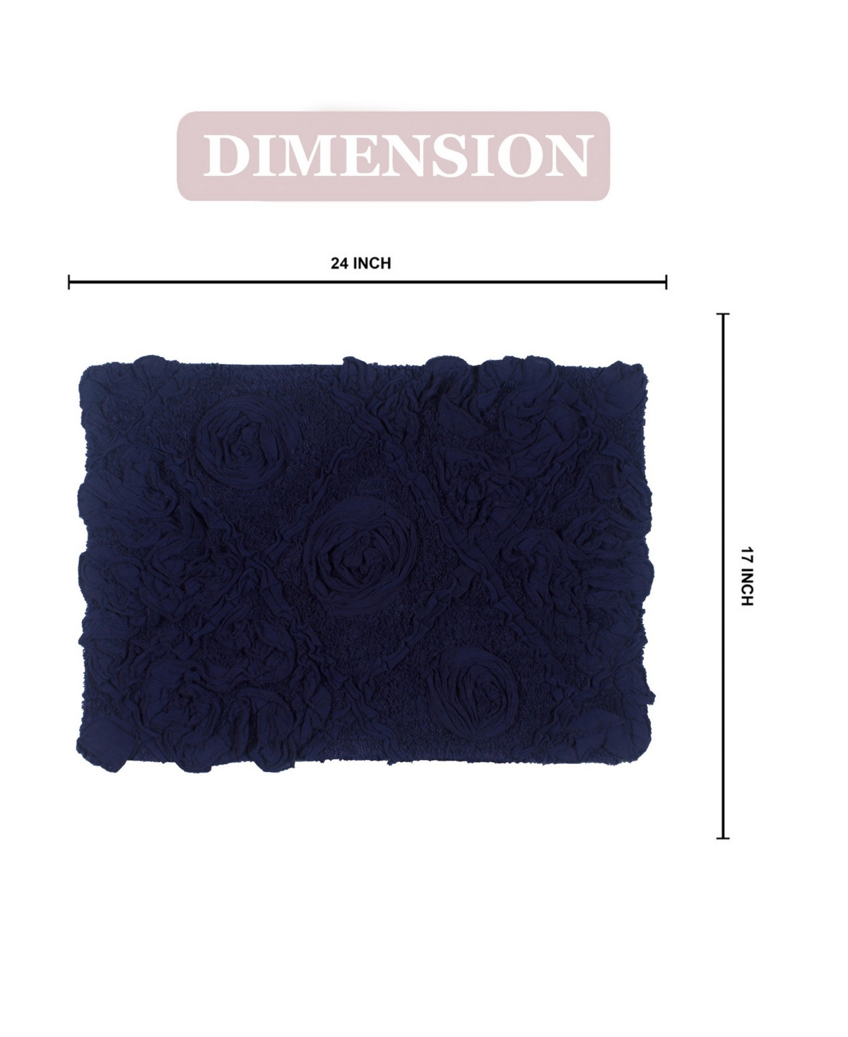 HOME WEAVERS MODESTO BATH RUG, 17" X 24"