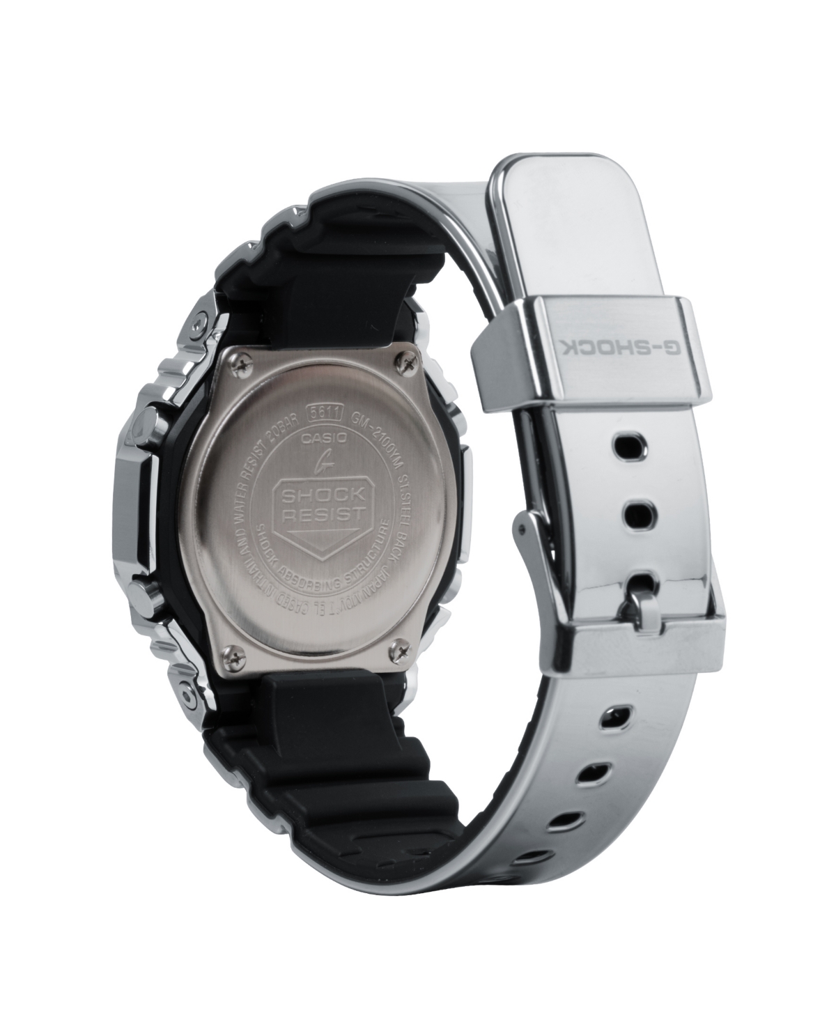 G-shock Men's Silver-tone Silicone Watch, 44.4mm In Silver