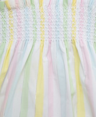 Baby Girls 2-Pc. Candy Stripe Bubble Romper & Headband Set