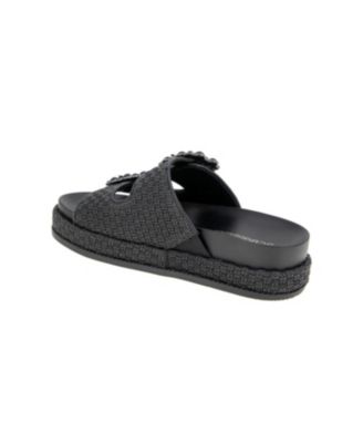 Women's Bexxi Double Buckle Raffia Footbed Sandals