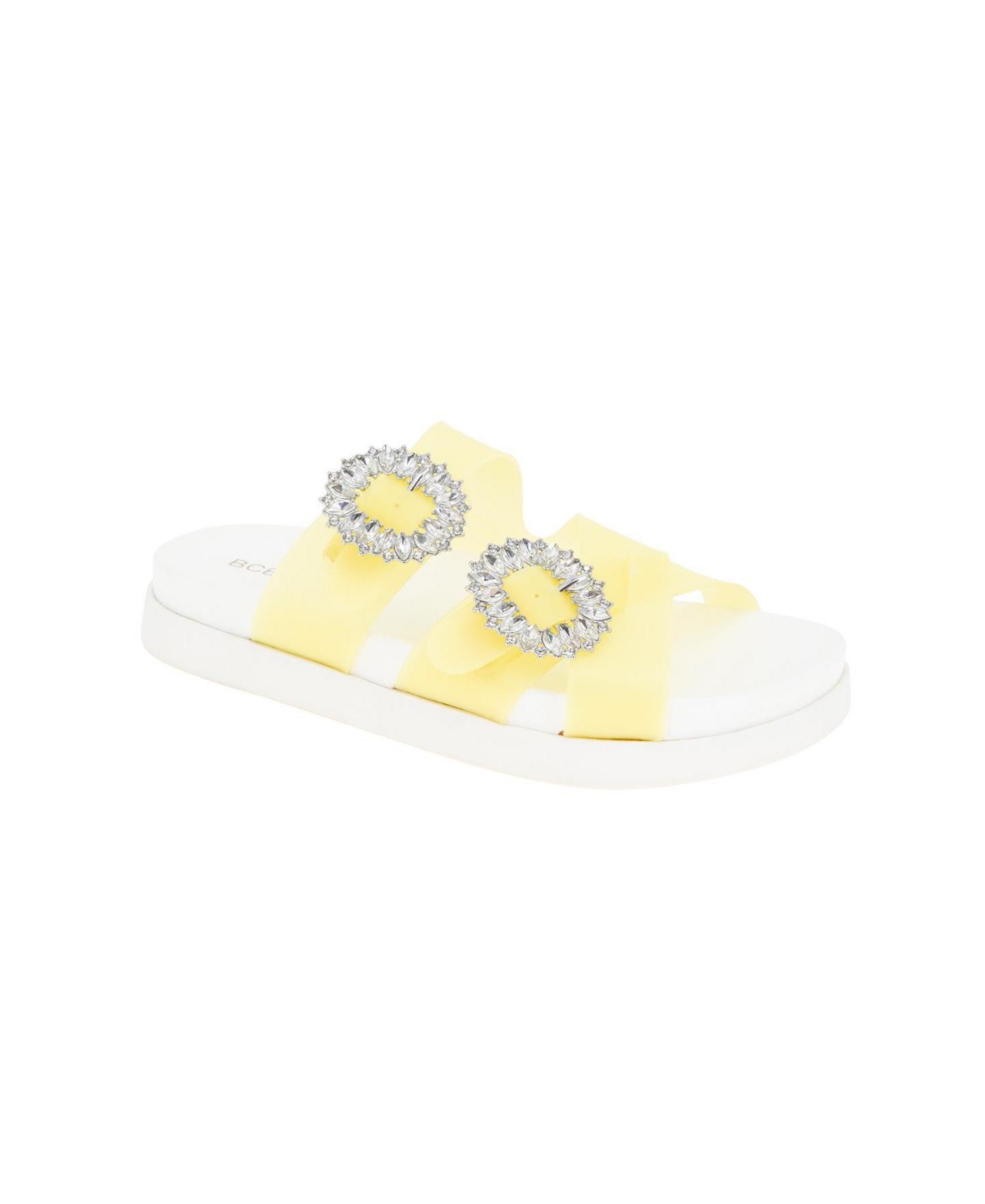 Bcbgeneration Jia Rhinestone Slide Sandal In Butter