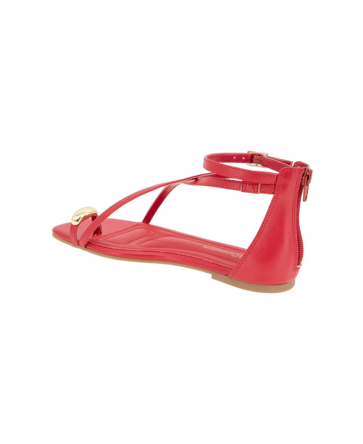 Bcbgeneration Women's Kline Crisscross Toe Ring Flat Sandals In Lipstick