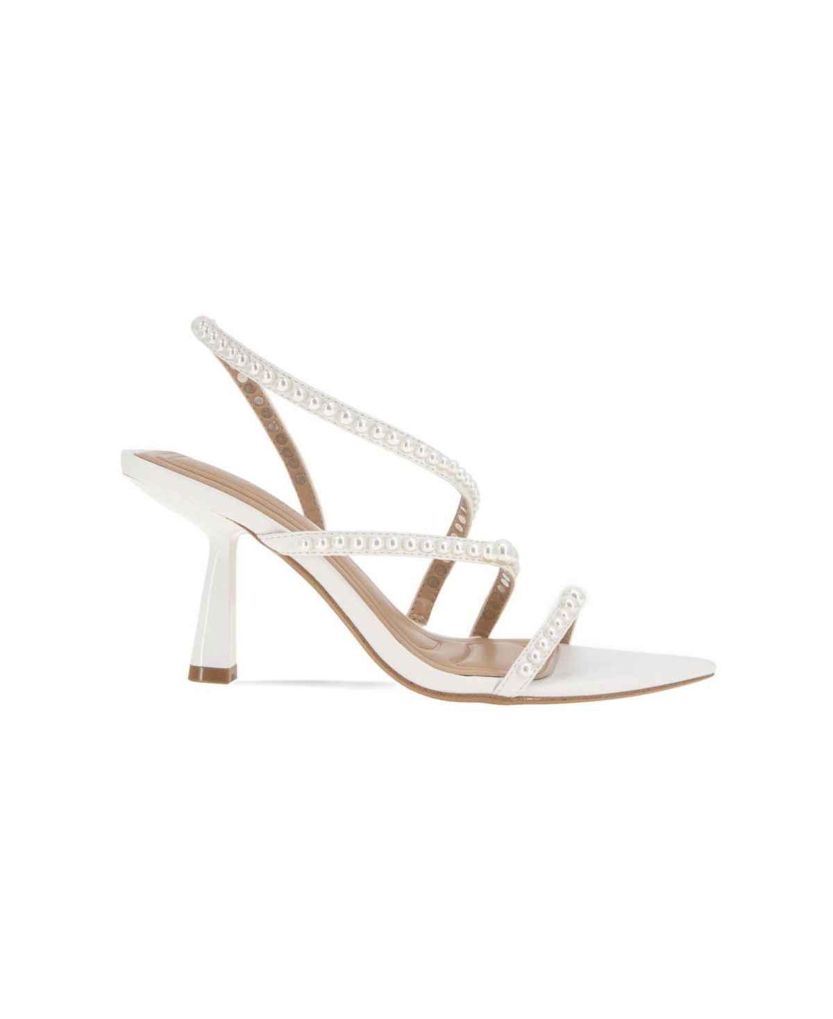 BCBGENERATION WOMEN'S IMANI CULTIVATED PEARL STRAPPY DRESS SANDALS 