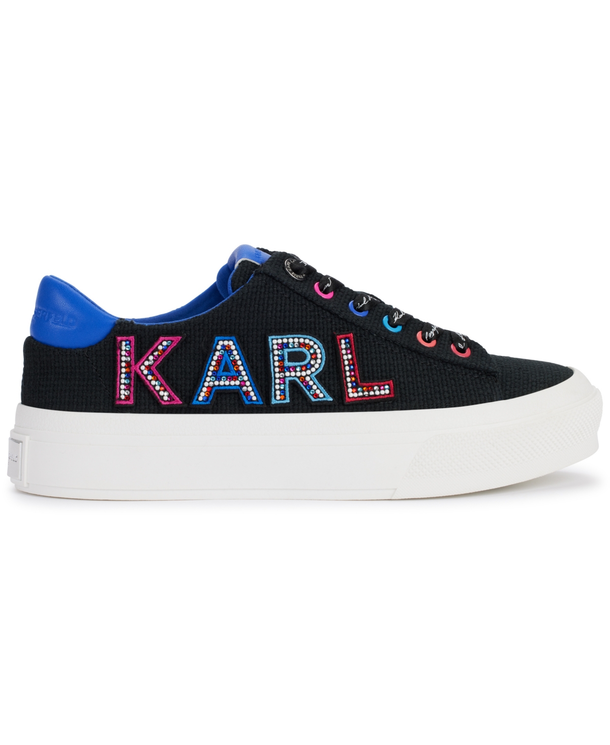 Karl Lagerfeld Women's Gida Lace-up Sneakers In Black,indigo
