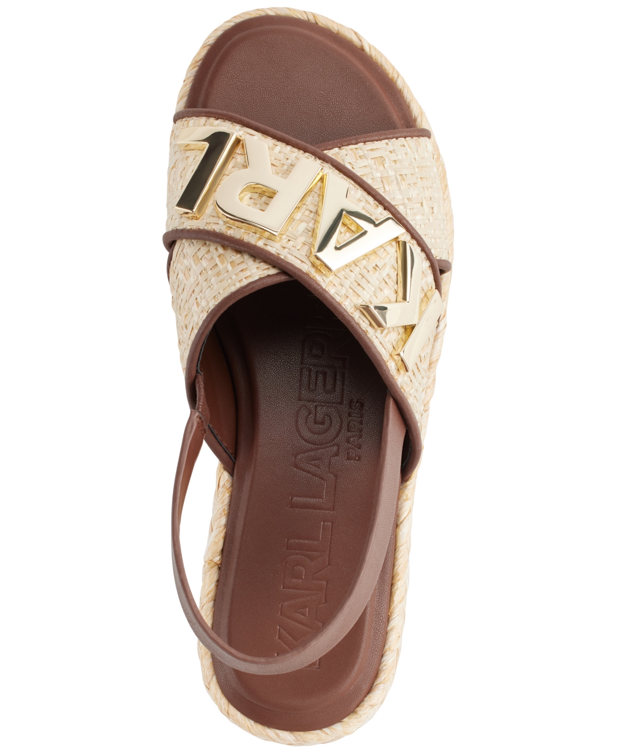 Karl Lagerfeld Charla Slingback Sandal In Natural