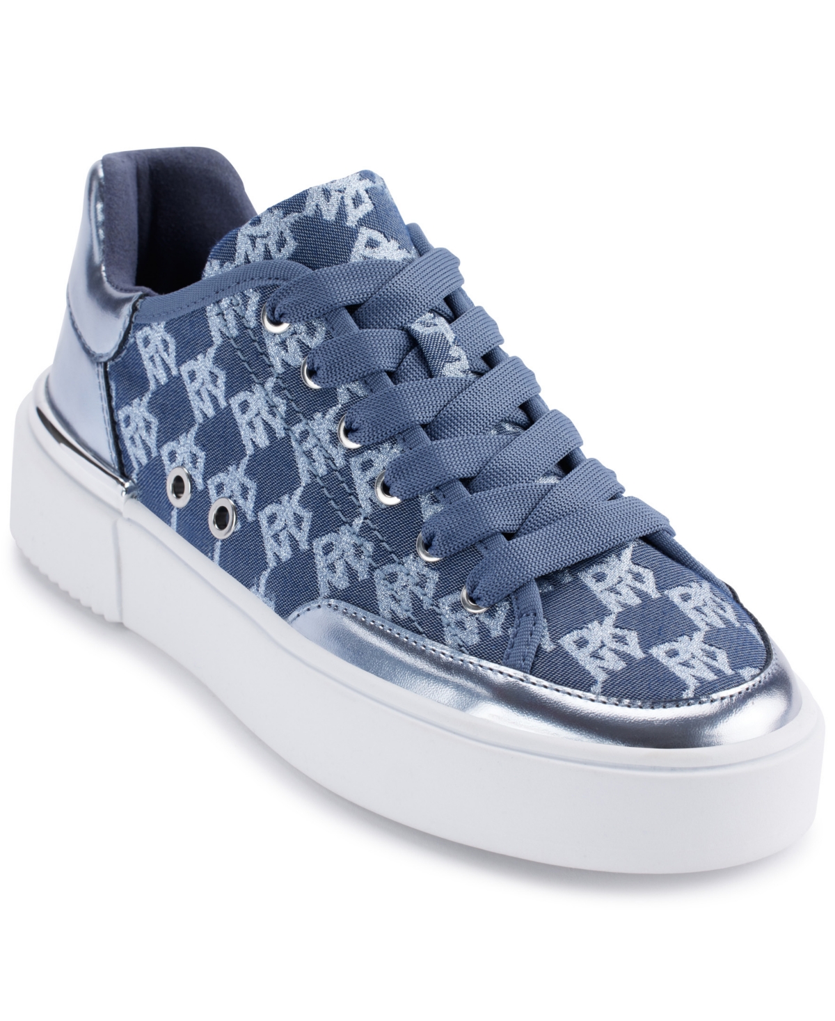 Shop Dkny Women's Bradley Lace-up Sneakers In Celeste Blue