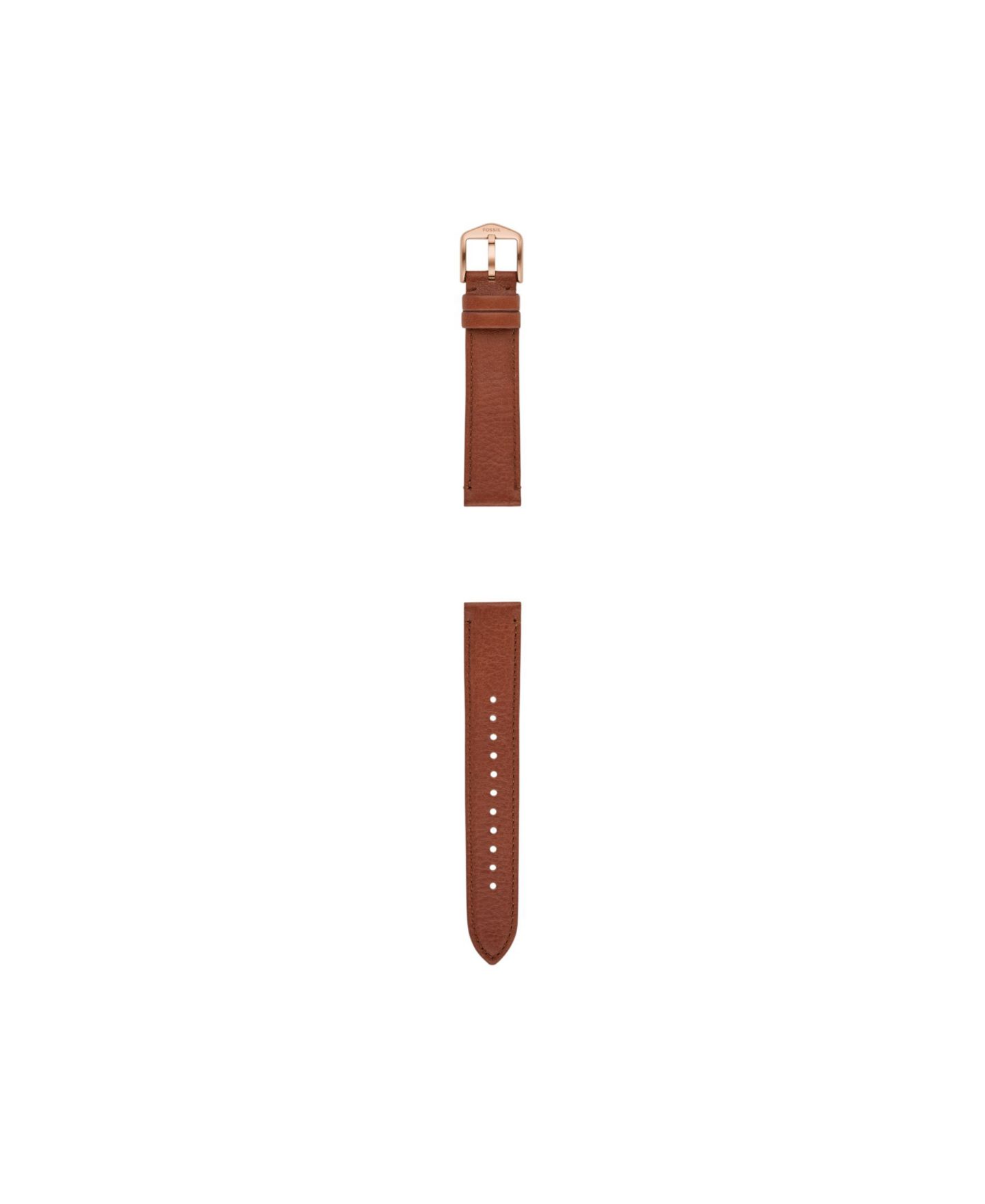 Женский ремешок для часов Fossil Brown Leather Watch Band, 18mm — фото 2