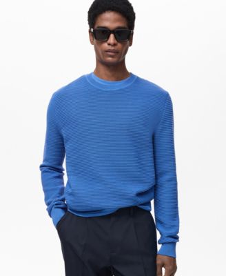 MANGO - Men's Cotton Braided Sweater