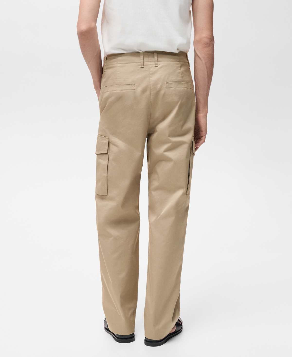 Mango Regular Fit Cargo Jeans In Medium Brown