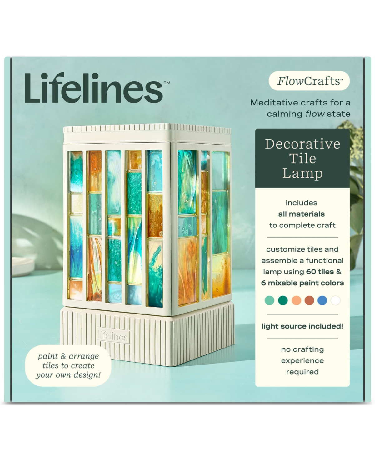 Lifelines FlowCrafts Decorative Tile Lamp Crafting Kit