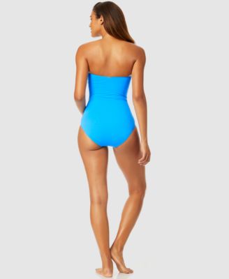 Twist-Front Ruched One-Piece Swimsuit