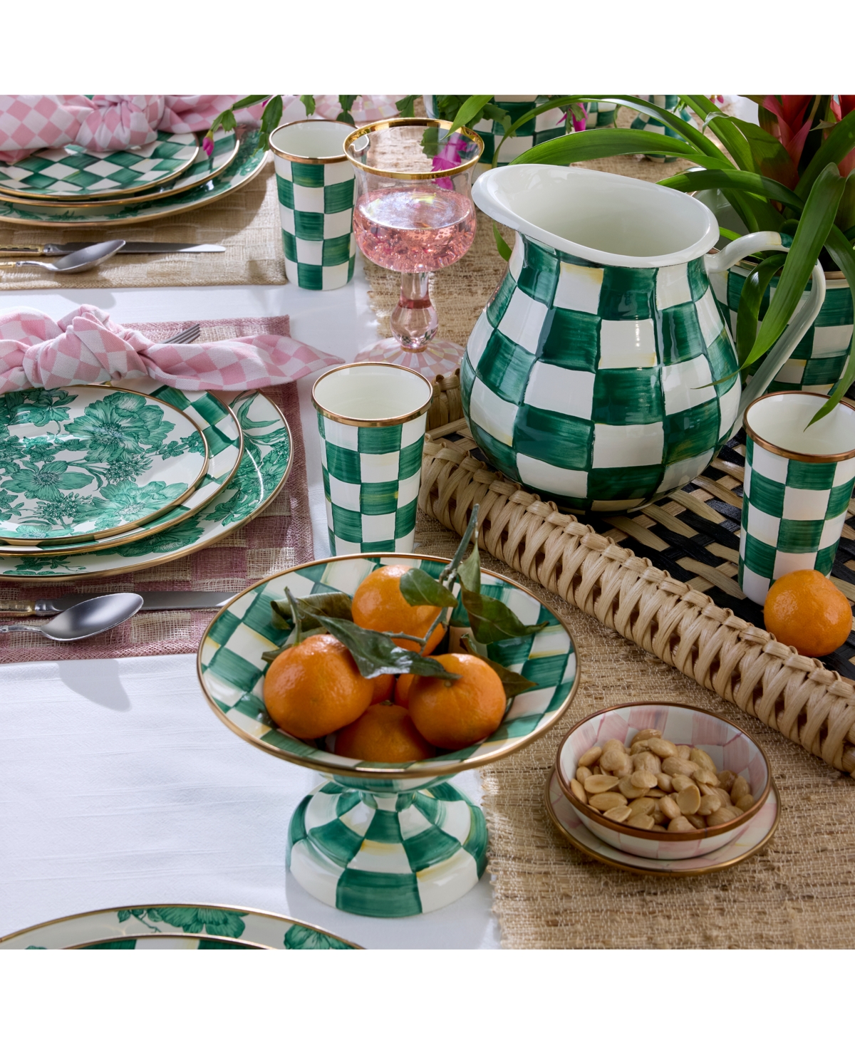 Mackenzie-childs Emerald English Garden Charger Plate
