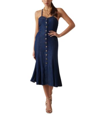 Eco guess destiny denim midi dress