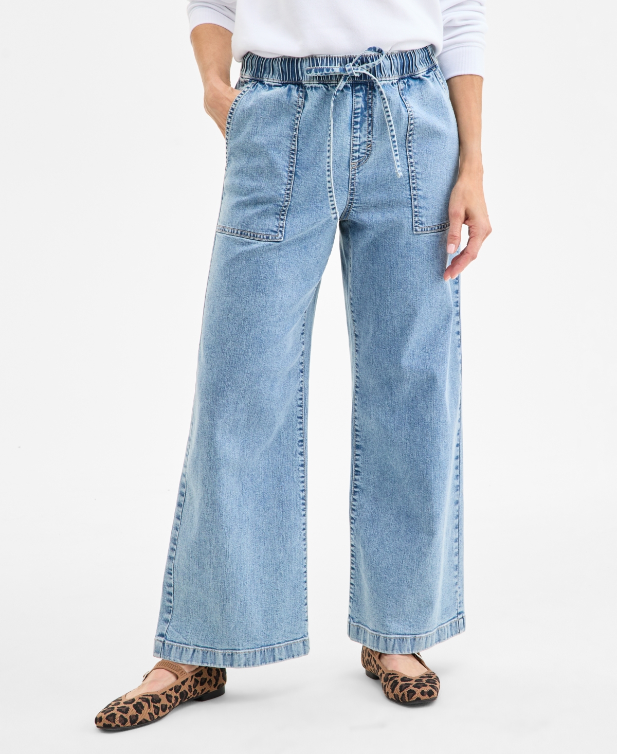 STYLE & CO WOMEN'S PULL-ON WIDE-LEG JEANS, EXCLUSIVELY AT MACY'S 