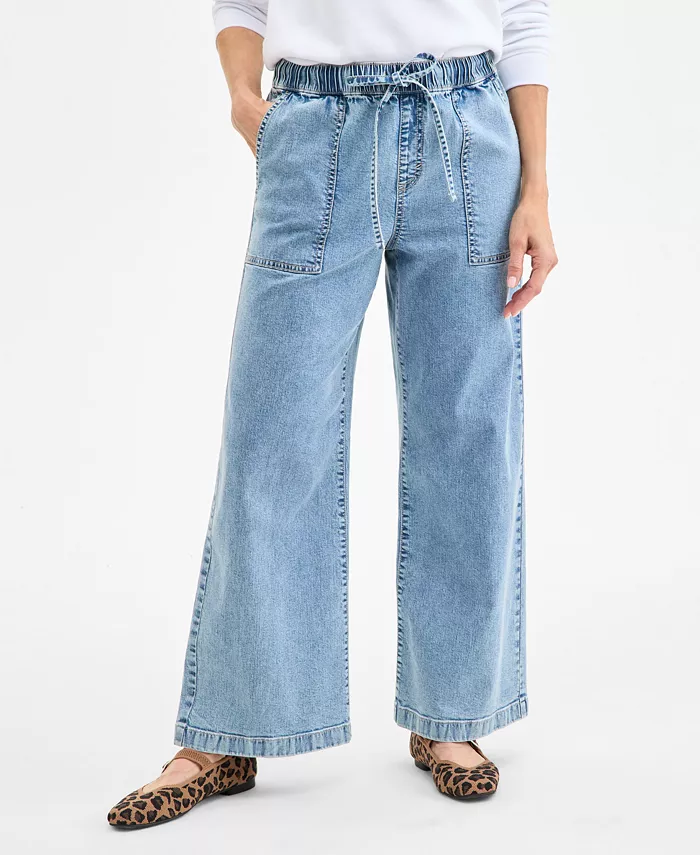 Women's Pull-On Wide-Leg Jeans - thumbnail 8
