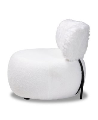 28.7" Tayla Fabric Upholstered and Metal Modern and Contemporary Accent Chair