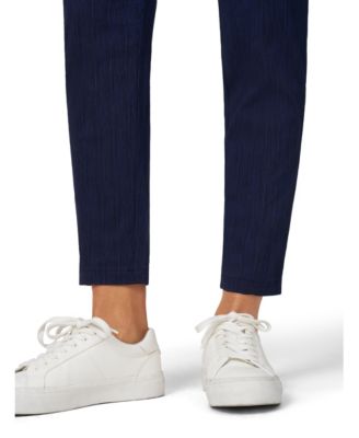Women's Stripe Slim Fit Pull On Cropped Pant
