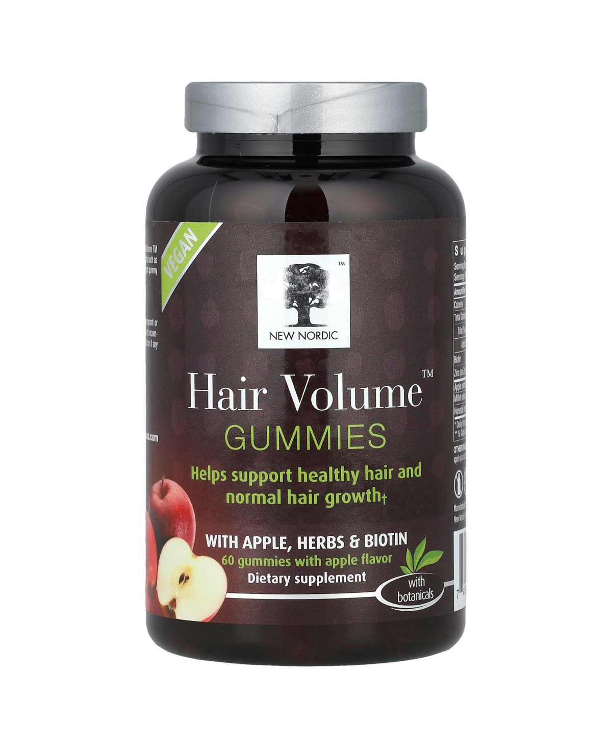 Hair Volume Gummies with Apple Herbs & Biotin - 60 Gummies