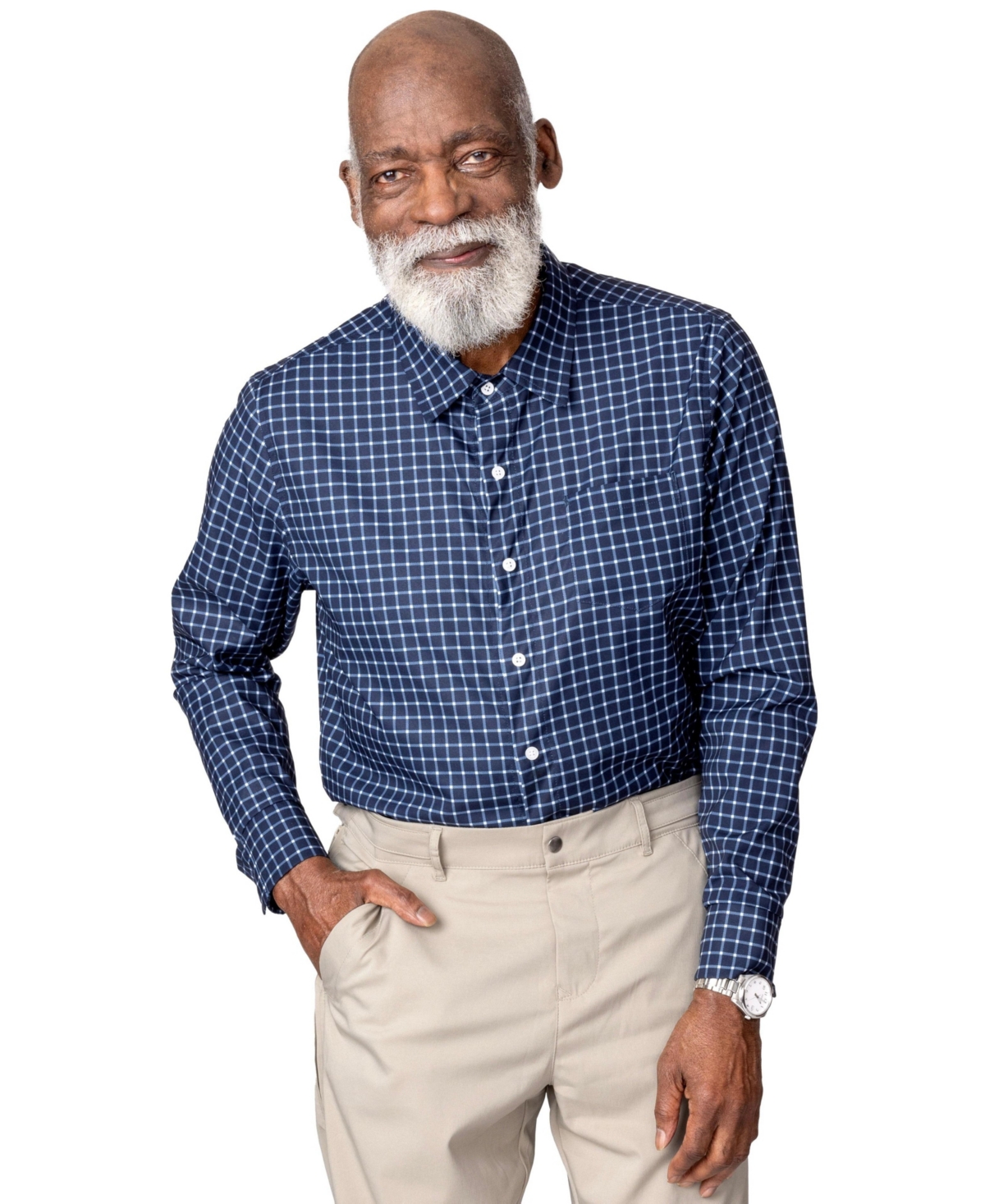 JOE & BELLA MEN'S ADAPTIVE SLIM-FIT MAGNETIC BUTTON-DOWN SHIRT 