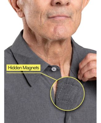 Men's Adaptive Slim-Fit Magnetic Button-Down Shirt