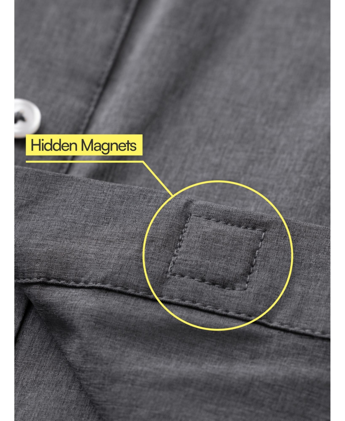 JOE & BELLA MEN'S ADAPTIVE SLIM-FIT MAGNETIC BUTTON-DOWN SHIRT 