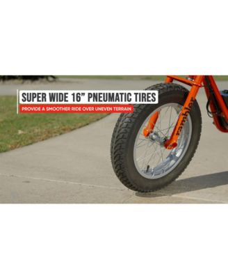 Rambler 16 Electric Retro Minibike w/ 350W Motor & 36V Battery, Red