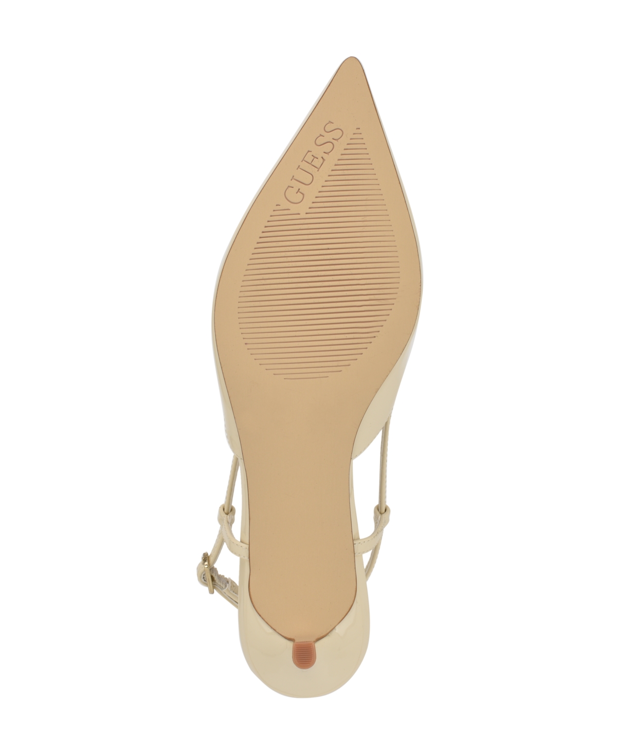 Guess Women's Jesson Logo Slingback Kitten Heel Pumps In Ivory Patent