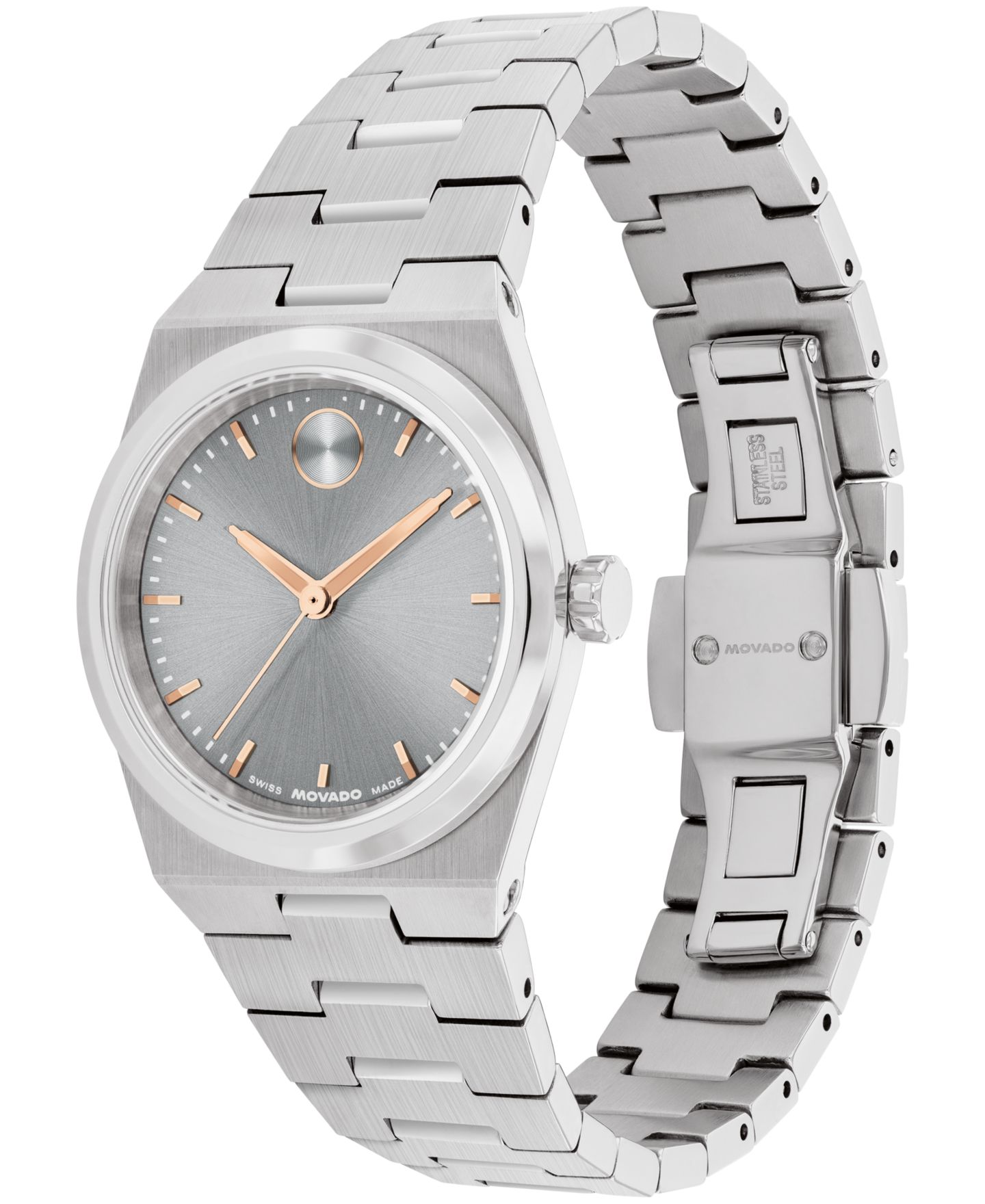 Женские часы Movado Bold Quest Mini Swiss Quartz Stainless-Steel Watch, 28mm — фото 2