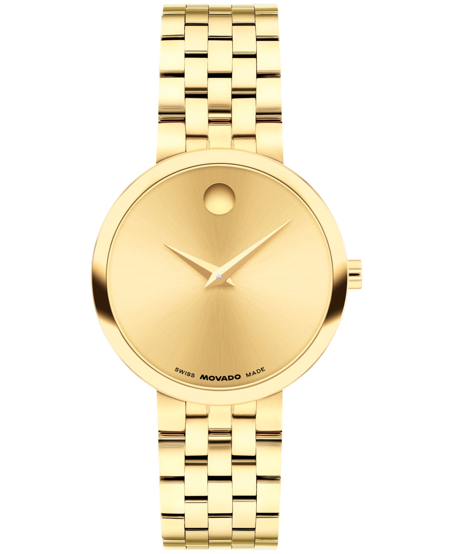 Женские часы Movado Museum Classic Swiss Quartz Light Yellow PVD Watch, 29.5mm — фото 1