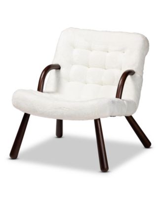 26.8" Eisa Modern and Contemporary Sherpa Upholstered Accent Chair